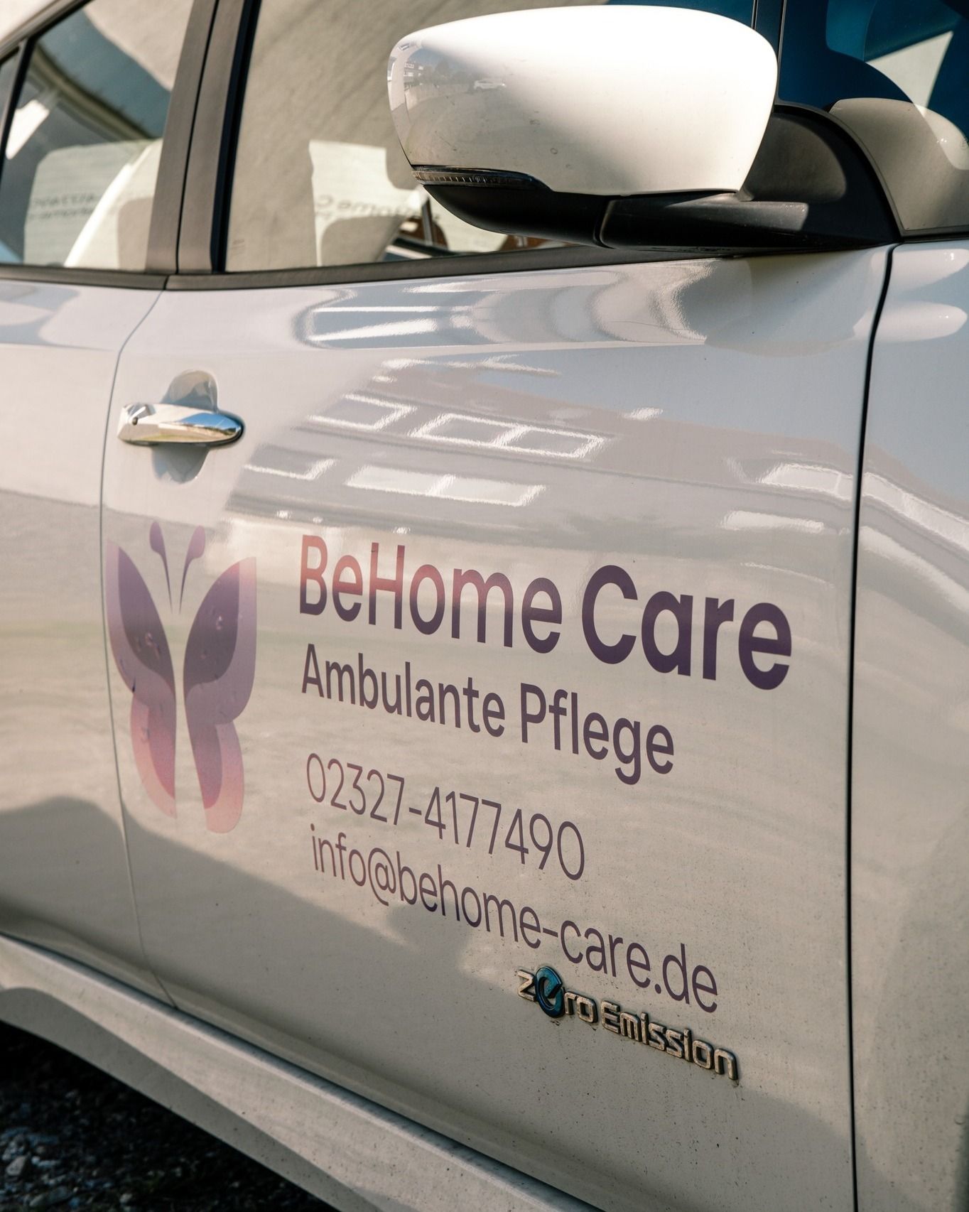 Elektro-Dienstwagen von BeHome Care (Zero Emission), ambulante Pflege Bochum